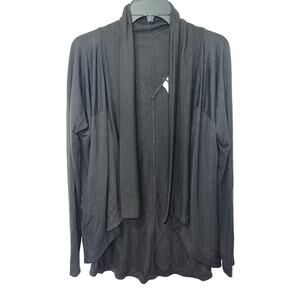 Athleta Cardigan Women’s Size S Black Stretch Open Front Athleisure Loungewear